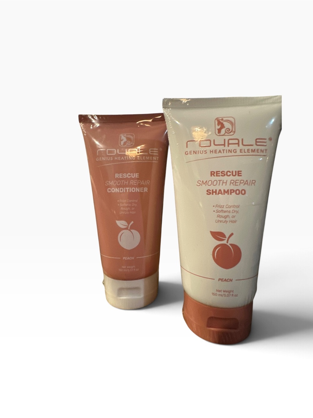 Royale Rescue Smooth Repair Shampoo & Conditioner Peach Set 5.07 oz Each